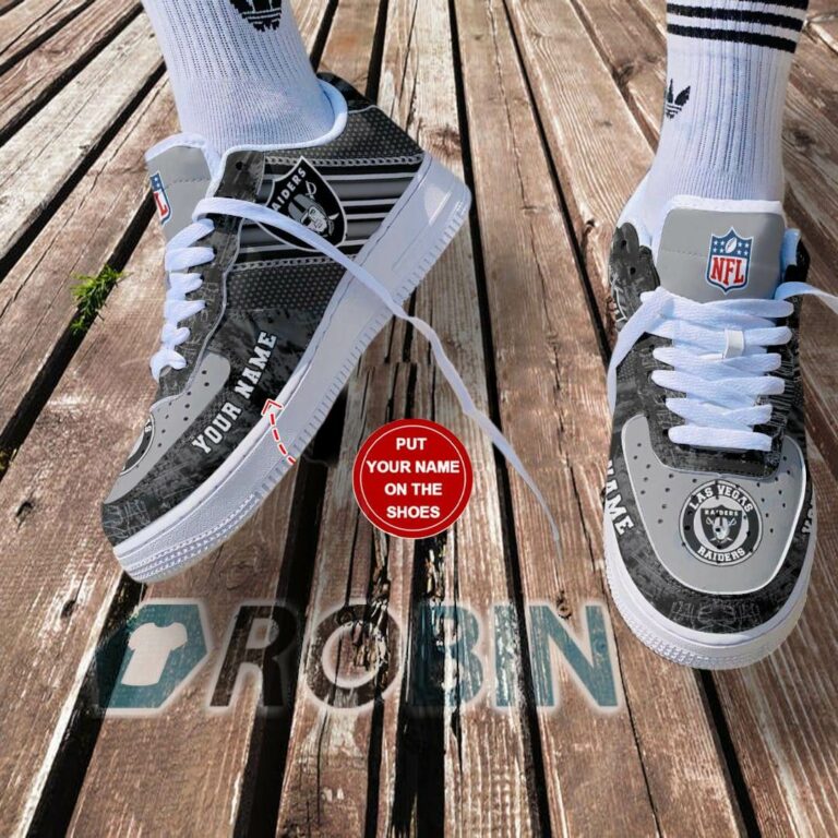 Las Vegas Raiders Personalized Nike Air Force 1 Shoes