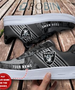 Las Vegas Raiders Personalized Nike Air Force 1 Shoes