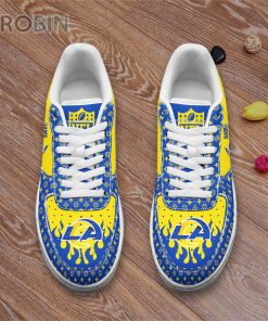 Los Angeles Rams Louis Vuitton Pattern Custom Name Nike Air Force 1 Shoes