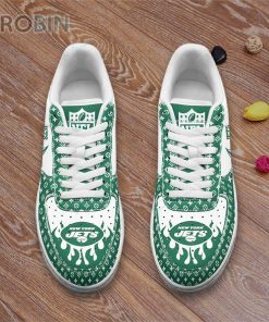 New York Jets Louis Vuitton Pattern Custom Name AF1 Shoes