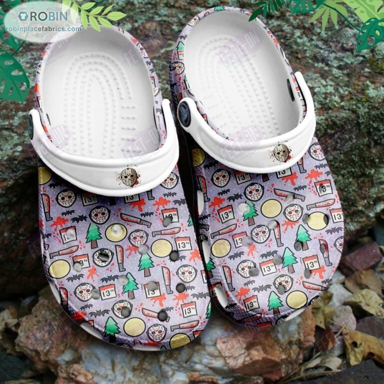 Pastel Purple Jason Friday the 13th Horror Movie Halloween Crocs Classic Clogs Shoes CR1224