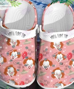 Pink You’ll Float Too IT Horror Movie Halloween Crocs Classic Clogs Shoes