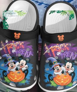 Pumpkin Trick Or Treat Mickey Mouse Couple Crocs Classic Clogs Shoes