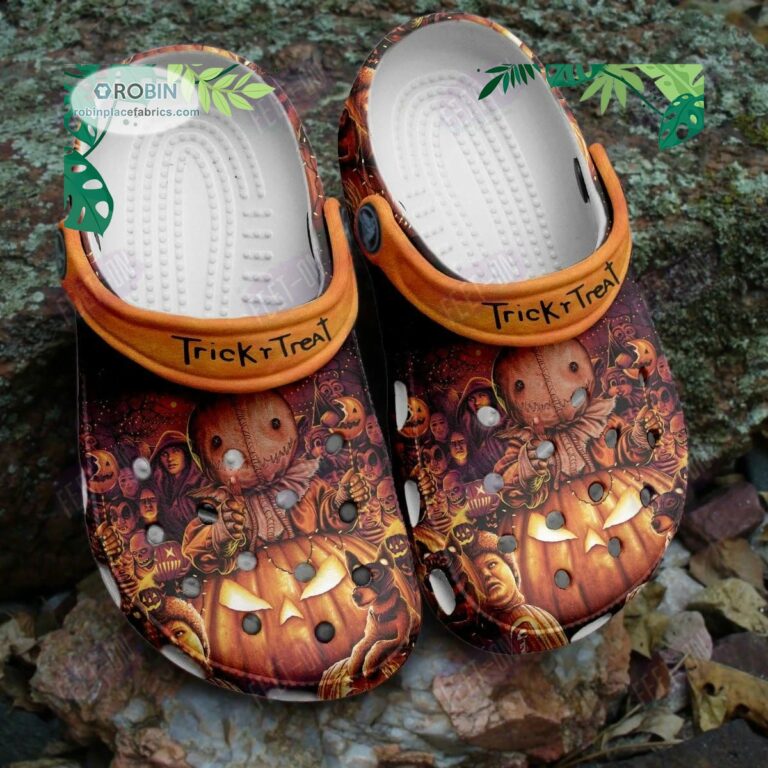 Pumpkin Trick R Treat Sam Horror Movies Halloween Crocs Classic Clogs Shoes CR1146