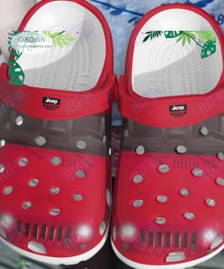 Red Jeep Car Crocs Classic Clogs Shoes Red Jeep Car Crocs Classic Clogs Shoes