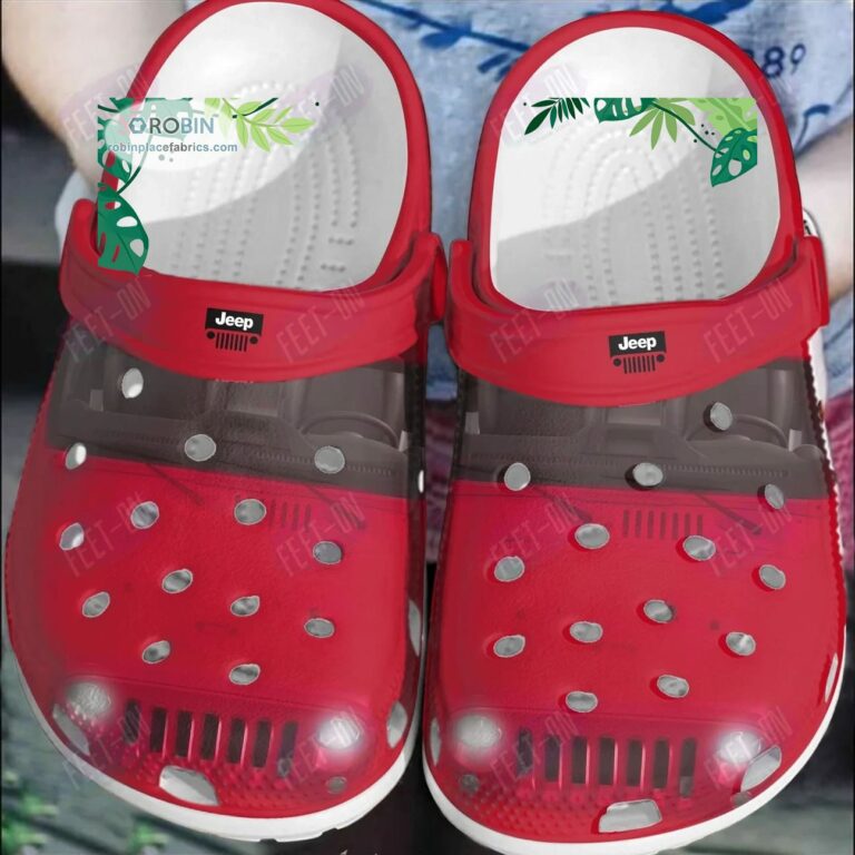 Red Jeep Car Crocs Classic Clogs Shoes