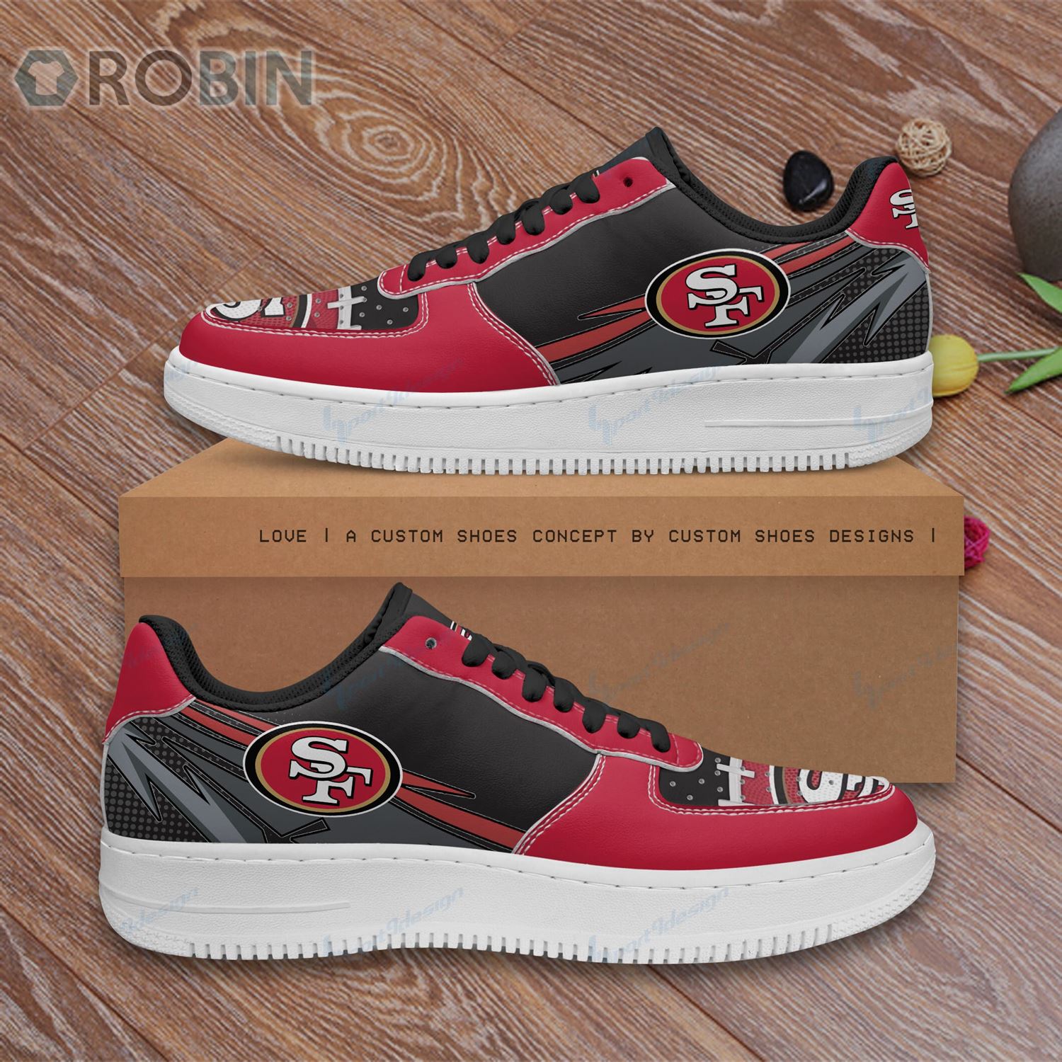 San Francisco 49ers Custom Sneaker - RobinPlaceFabrics