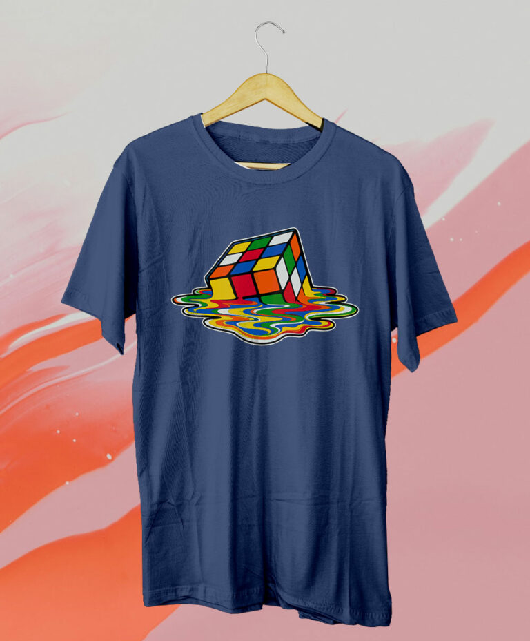 Melting Rubiks Cube Shirt RobinPlaceFabrics