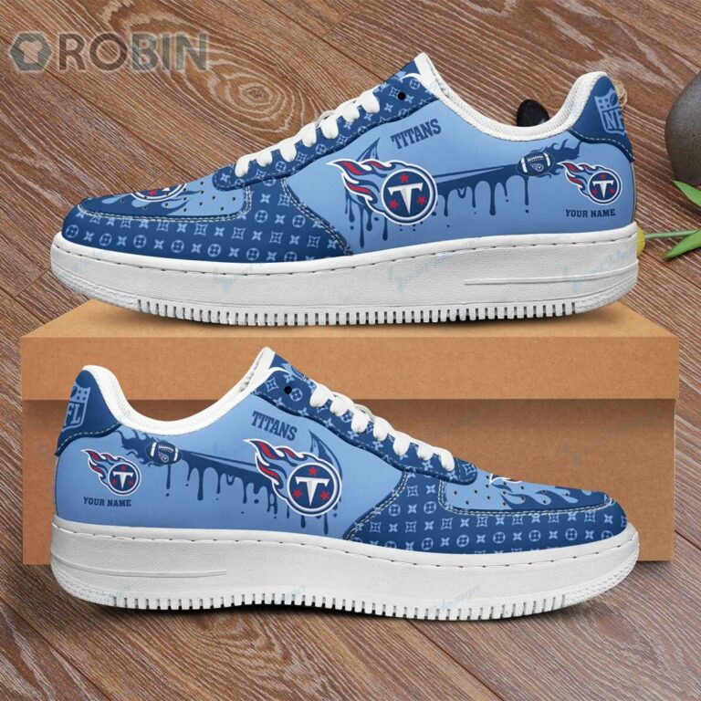 Tennessee Titans Louis Vuitton Pattern Custom Name AF1 Shoes