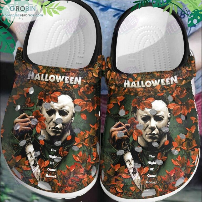 The Night He Come Home Michael Myers Horror Movie Halloween Crocs Classic Clogs Shoes CR1137