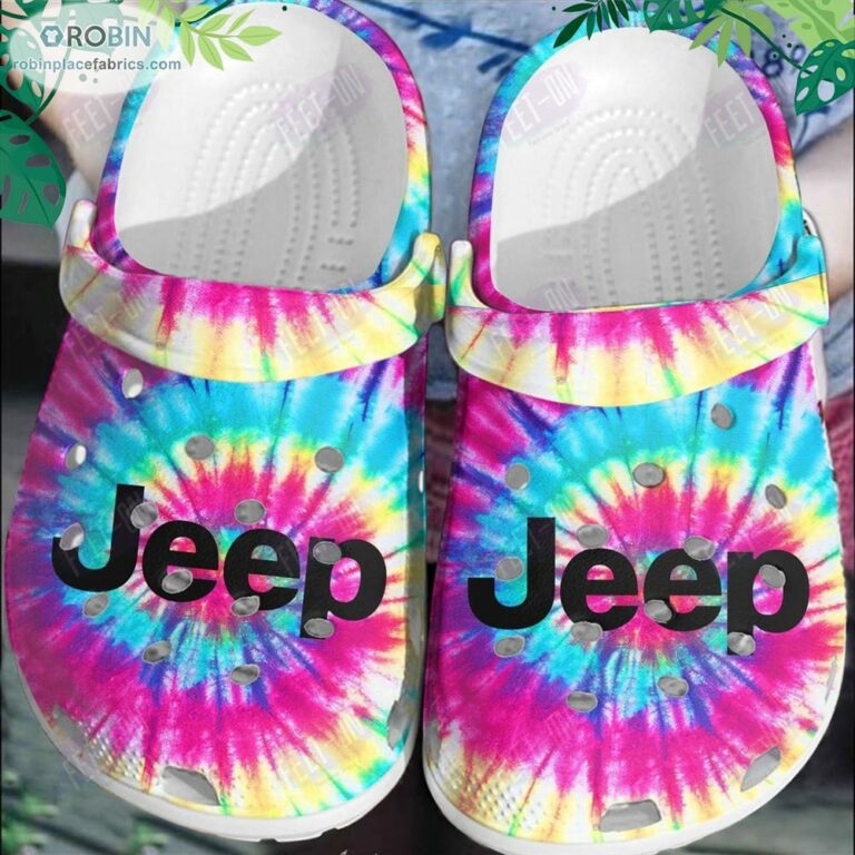 Tie Dye Jeep Car Crocs Classic Clogs Shoes