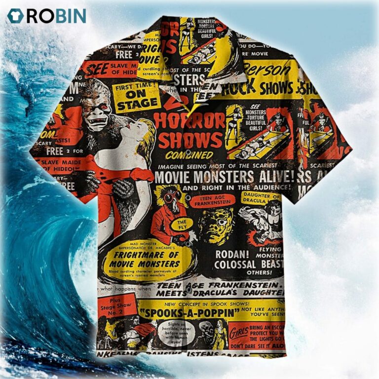1957 Movie Monster Shows Hawaiian Shirt