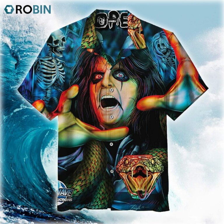 Alice Cooper Face Art Hawaiian Shirt