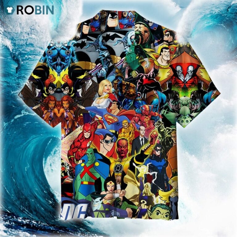 Dc Comics Character Collage Art Unisex Hawaiian Shirt