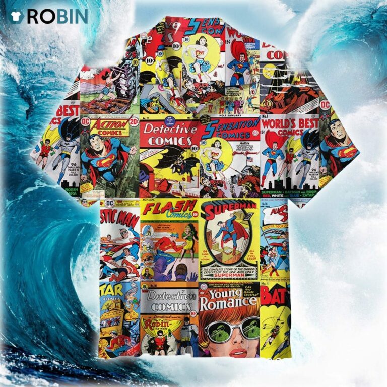Dc Comics Collage Art Unisex Hawaiian Shirt