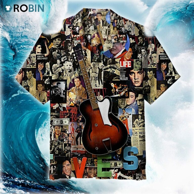 Elvis Lives Collage Art Hawaiian Shirt