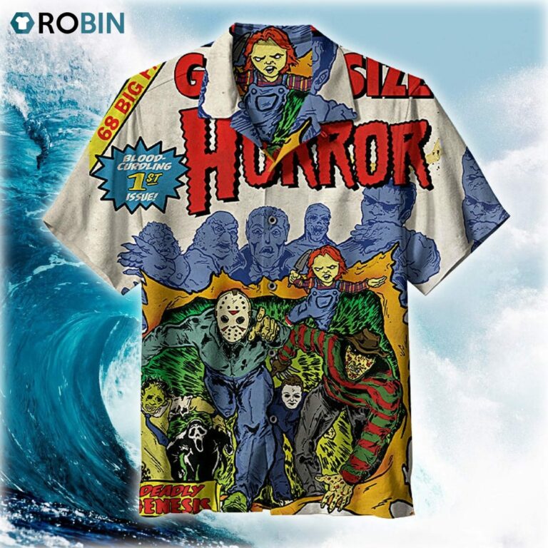 Giant Size Horror Characters Hawaiian Shirt