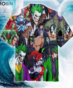 Gotham Vintage Villains Comic Hawaiian Shirt