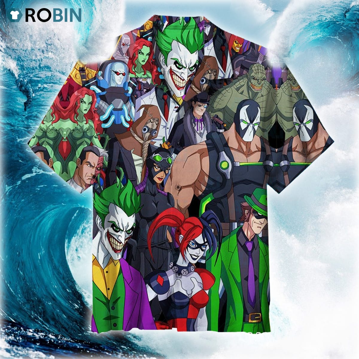 Gotham Vintage Villains Comic Hawaiian Shirt