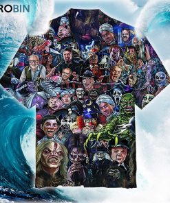 Horror Movie Characters Face Collection Hawaiian Shirt