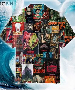 Horror Movie Collage Unisex Hawaiian Shirt