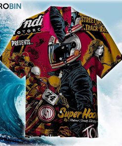 Indian Motorcycle Super Hooligan Tour Poster Hawaiian Shirt