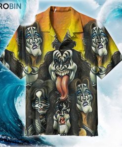 Kiss Band Face Art Universal Hawaiian Shirt