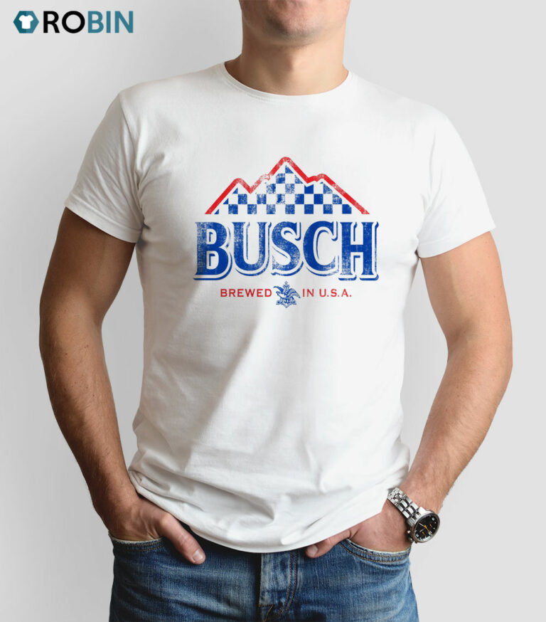 Busch Beer Flag Mountain Racing Shirt