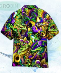 Alligators Mardi Gras Carnival Party Hawaiian Shirt For Men and Women Alligators Mardi Gras Carnival Party Hawaiian Shirt For Men and Women