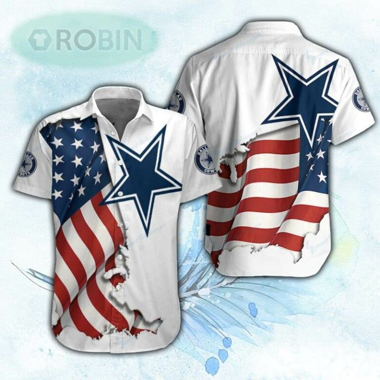 American Flag Dallas Cowboys Hawaiian Shirt For Men and Women