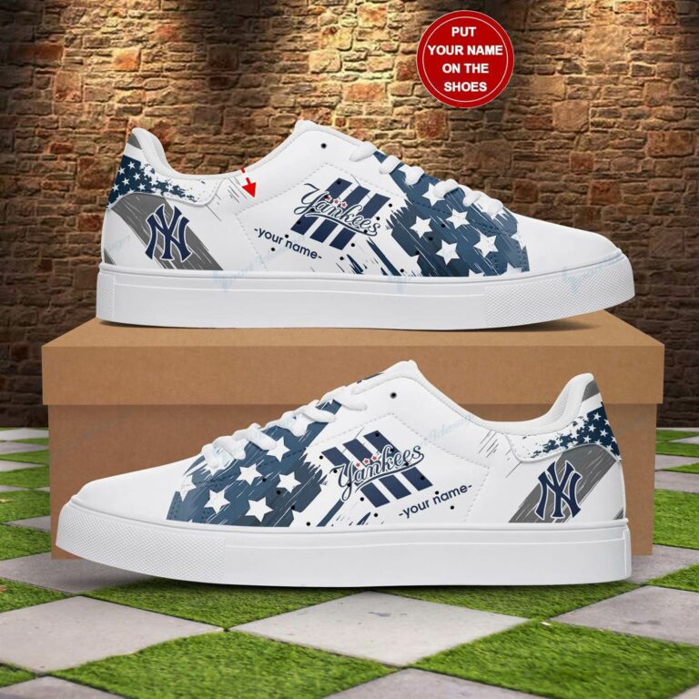 American Flag New York Yankees Logo Stan Smith Shoes, Gift for MLB fans