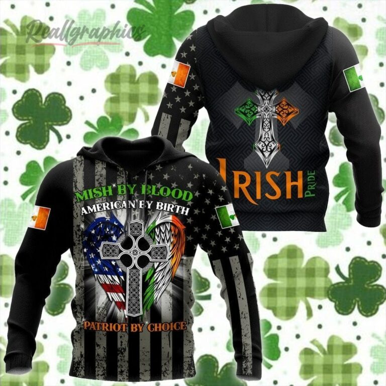 American Irish St Patrick’s Day All Over Print Hoodie