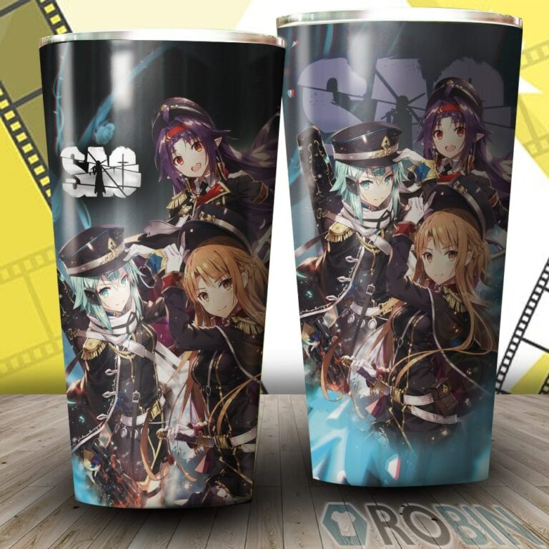 Asuna Sinon Yuuki Military Sword Art Online Tumbler