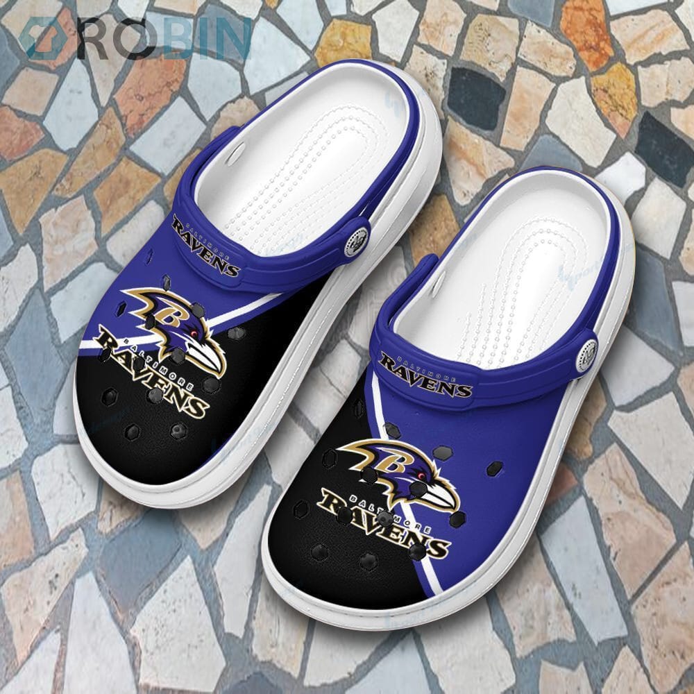 Baltimore Ravens Clog Custom Crocs Style - RobinPlaceFabrics