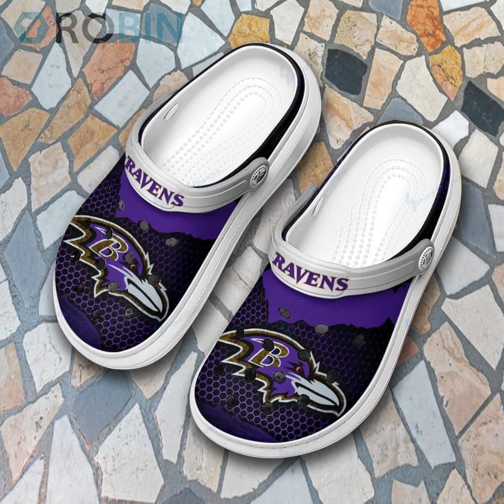 Baltimore Ravens Clog Custom Crocs RB60 - RobinPlaceFabrics