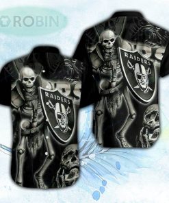Bone Warrior Las Vegas Raiders Hawaiian Shirt For Men and Women