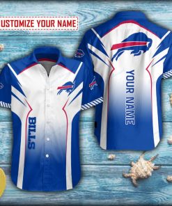 Buffalo Bills Blue Gradient Button Shirt