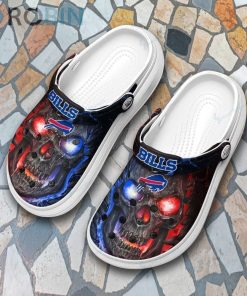 Buffalo Bills Skull Clog Custom Crocs Style