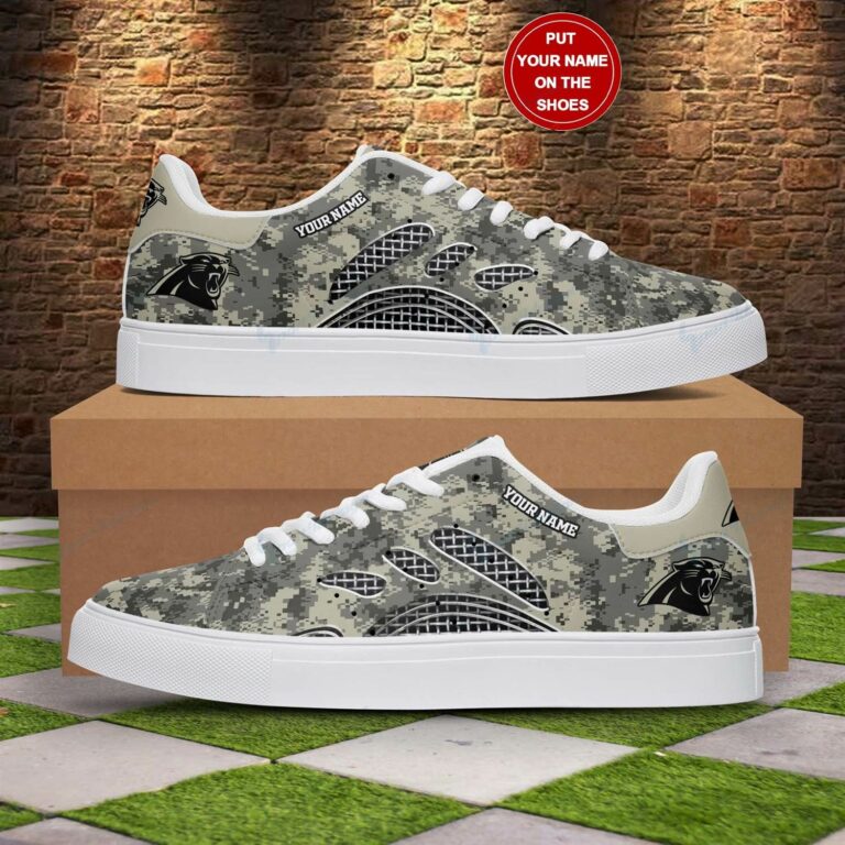 Camouflage Carolina Panthers Stan Smith Shoes, Gift for NFL fans