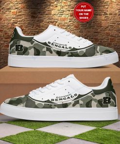 Camouflage Cincinnati Bengals Logo Stan Smith Shoes, Gift for NFL fans Camouflage Cincinnati Bengals Logo Stan Smith Shoes, Gift for NFL fans