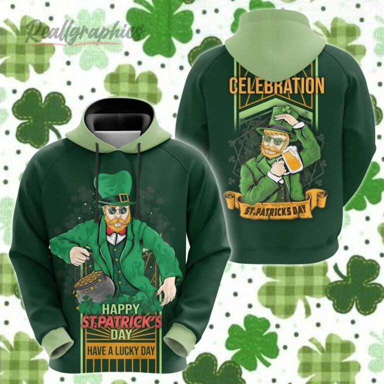 Celebration Irish Saint Patrick’s Day All Over Print Hoodie