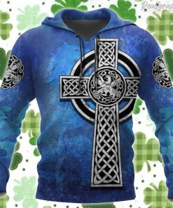 Celtic Cross Lion St Patrick Day All Over Print Hoodie Celtic Cross Lion St Patrick Day All Over Print Hoodie