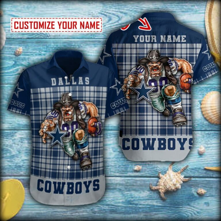Dallas Cowboys Mascot Short Sleeve Hawaiian Shirt
