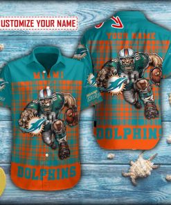 Personalized Miami Dolphins Mascot Button Shirt Personalized Miami Dolphins Mascot Button Shirt