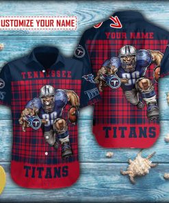 Tennessee Titans Mascot Hawaiian Button Shirt
