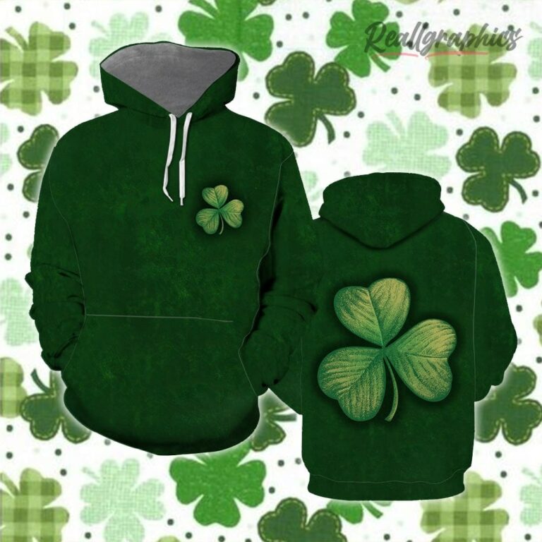 Clover Irish St.Patrick Day All Over Print Hoodie