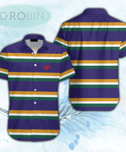 Crawfish Purple Ground Stripe Mardi Gras Rugby Hawaiian Shirt For Men & Women