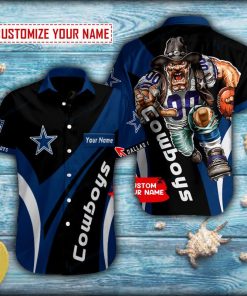 Personalized Dallas Cowboys Macot Button Shirt Personalized Dallas Cowboys Macot Button Shirt