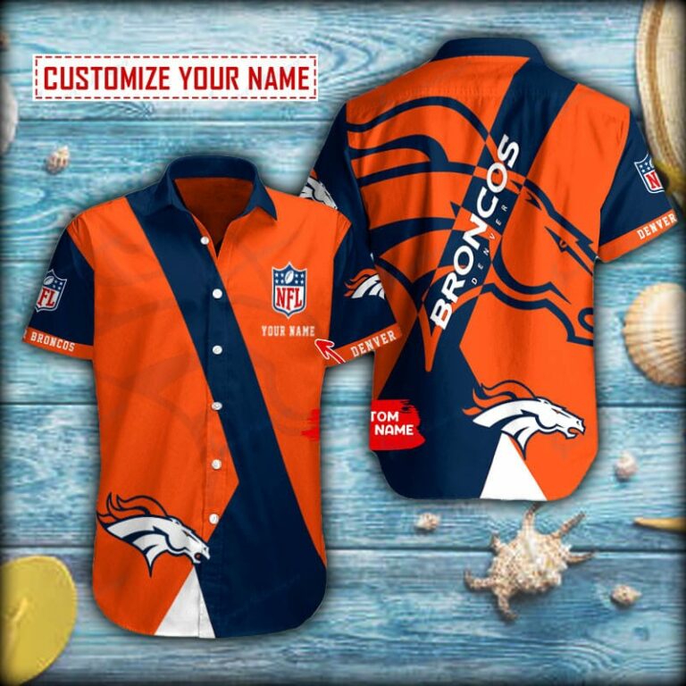 Denver Broncos Football Button Shirt
