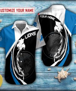Detroit Lions Football Logo Button Shirt